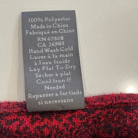 Vince Camuto (NWT) Black Pom-Pom Beanie and Burgundy Paisley Scarf - Picture 4 of 5